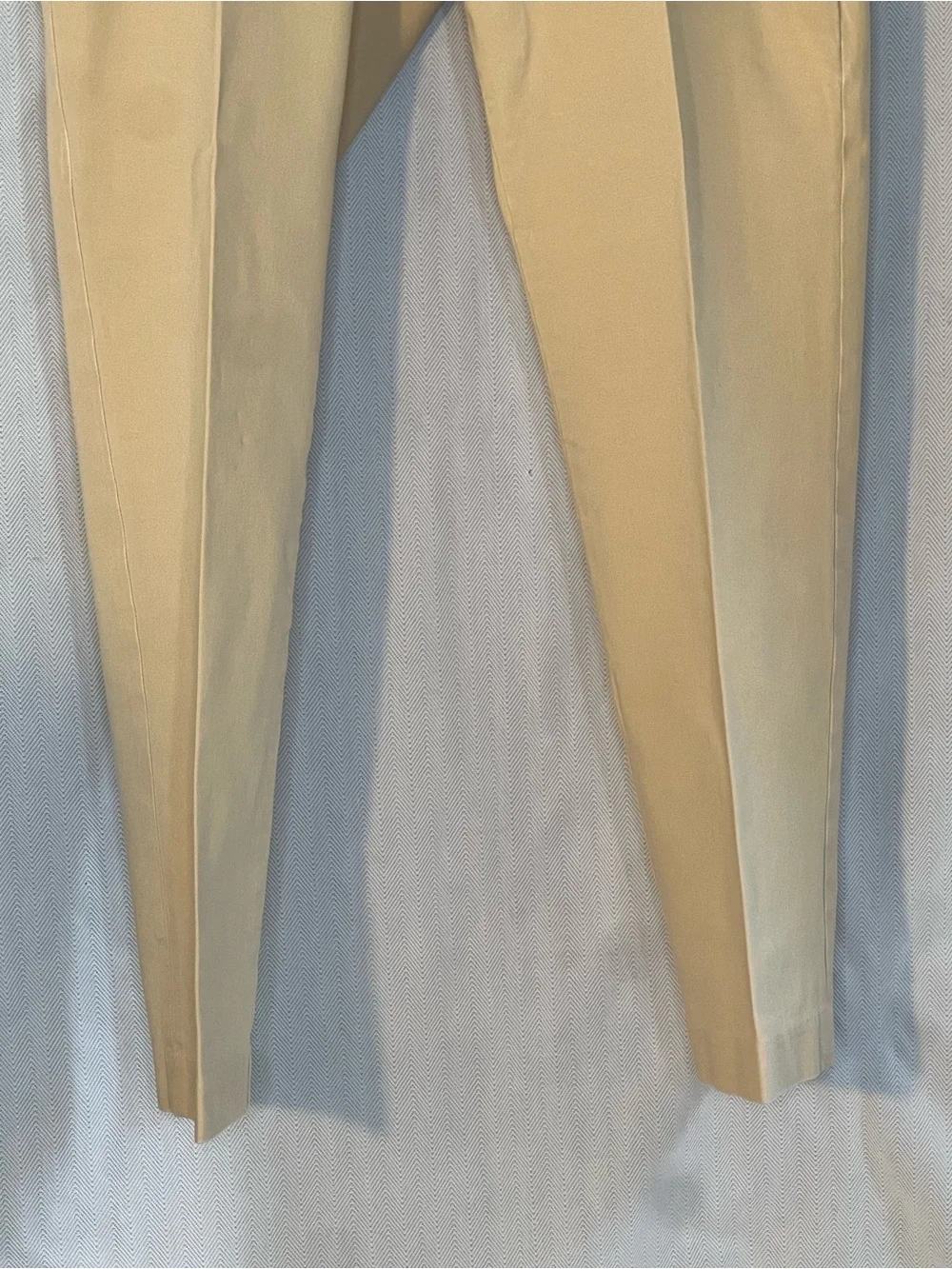 H by Halston Pants Beige Flat Front Vertical Side Zip Pocket Cotton Blend 32X30
